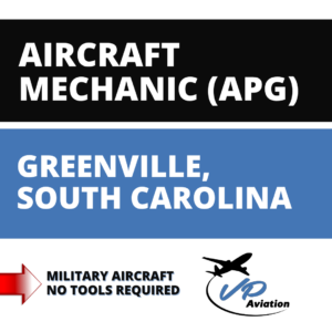 Aircraft Mechanic Greenville SC job graphic for VP Aviation with competitive pay