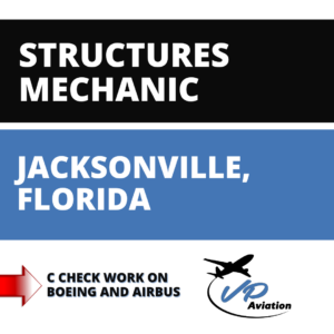 Structures Mechanic job opening in Jacksonville, FL with VP Aviation