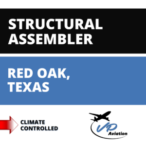 Aircraft Structural Assembler job opening in Red Oak, TX with VP Aviation